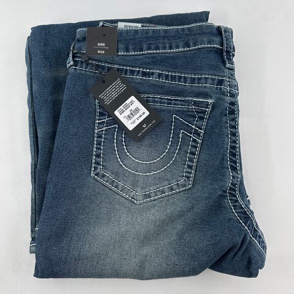 True Religion Women's Emerald Fade​ Bobbi Baggy Big T Jeans Size 32 - Picture 4 of 13